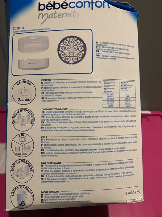 Esterilizador de biberões de microonda64738055270530121
