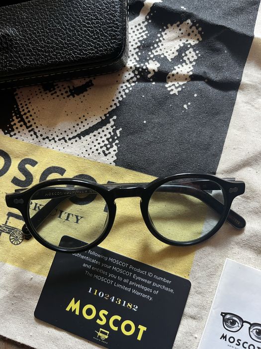 Oculos de sol Moscot black lentes azuis NOVOS