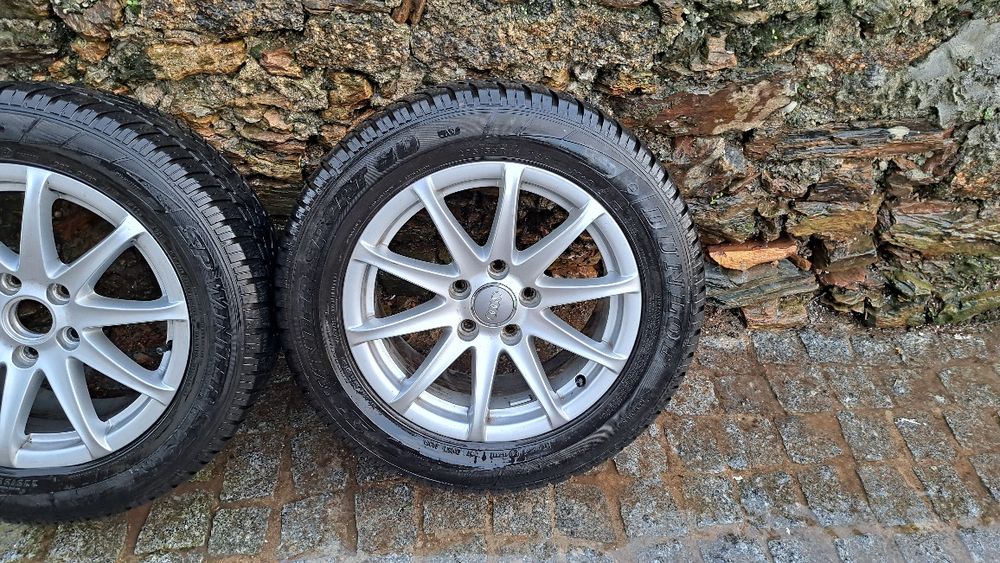 Jantes 16 5×112 Audi VW Seat Skoda Mercedes com pneus 205/55R16.
Possí