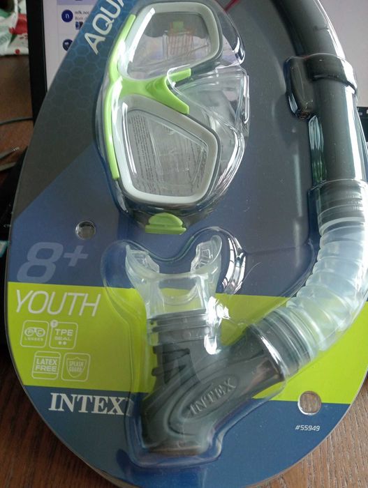 Kit Mergulho Intex Aquaflow Youth 8+ | Novo e Selado | Máscara + Snorkel