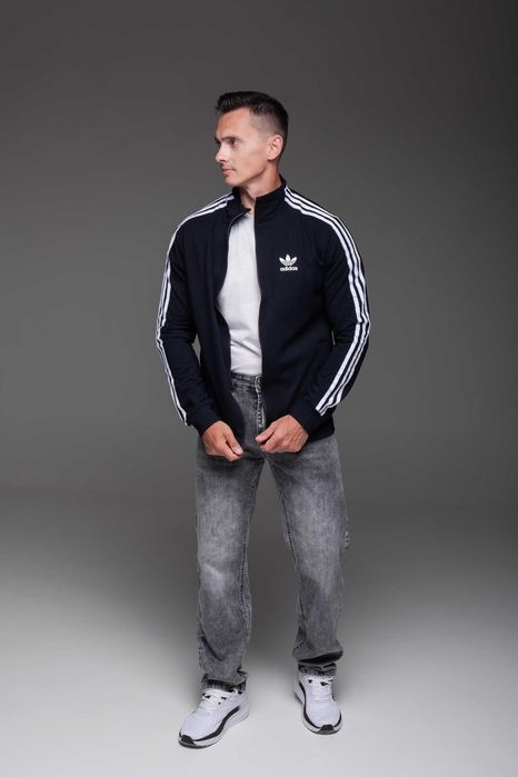 Кофта олімпійка чоловіча Adidas темно-синя