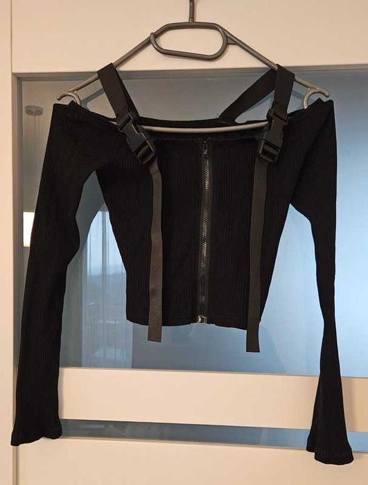 Bluzka z paskami crop top alternative