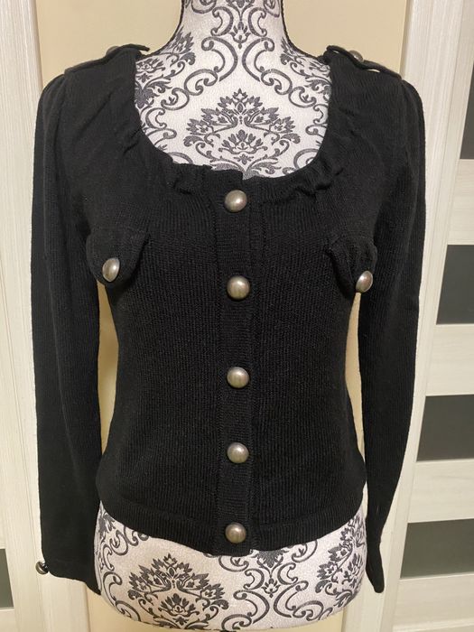 Czarny sweter z pagonami Sinequanone, rozmiar 38