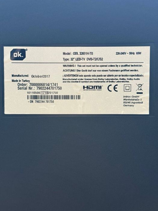 Телевізор OK.  — 32” HD Ready LED TV