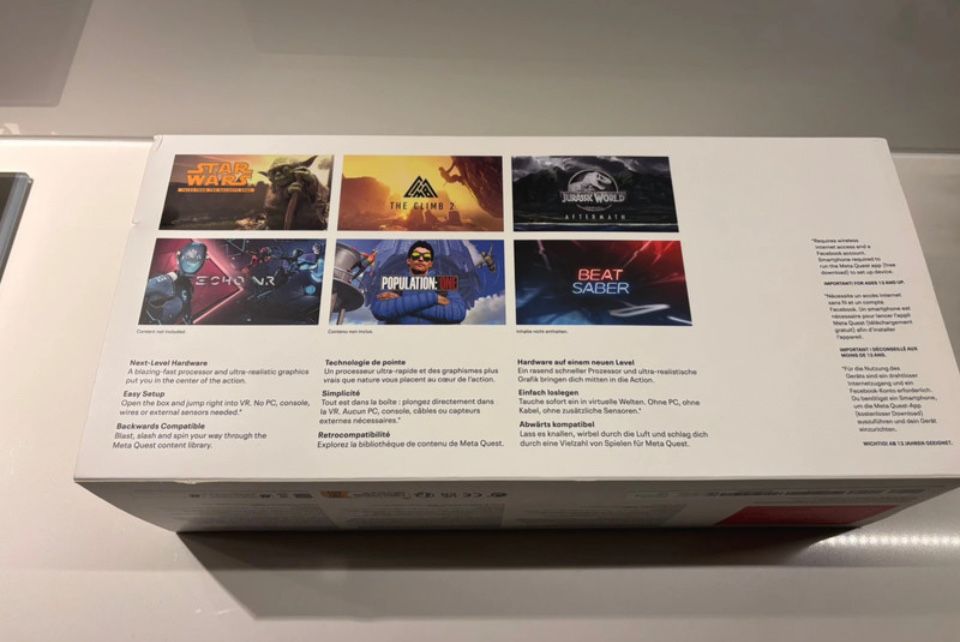 Okulary wirtualnej rzeczywistości Meta Oculus 2 z 128GB pamięć