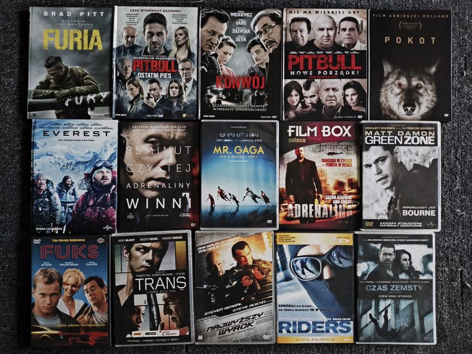 Filmy DVD różne płyty