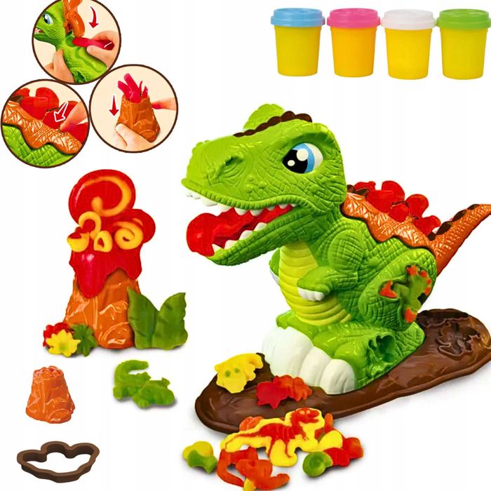 Ciastolina DINOZAUR zabawa zestaw kreatywny