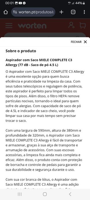 Aspirador semi-novo (entrega incluida)
