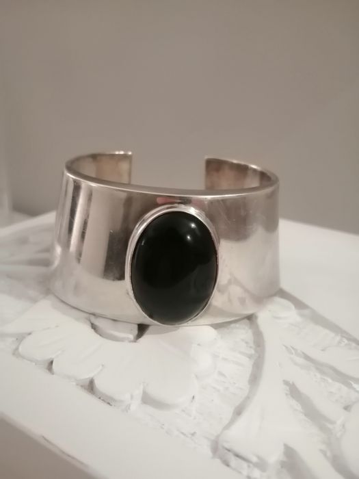 Pulseira larga de prata 925
