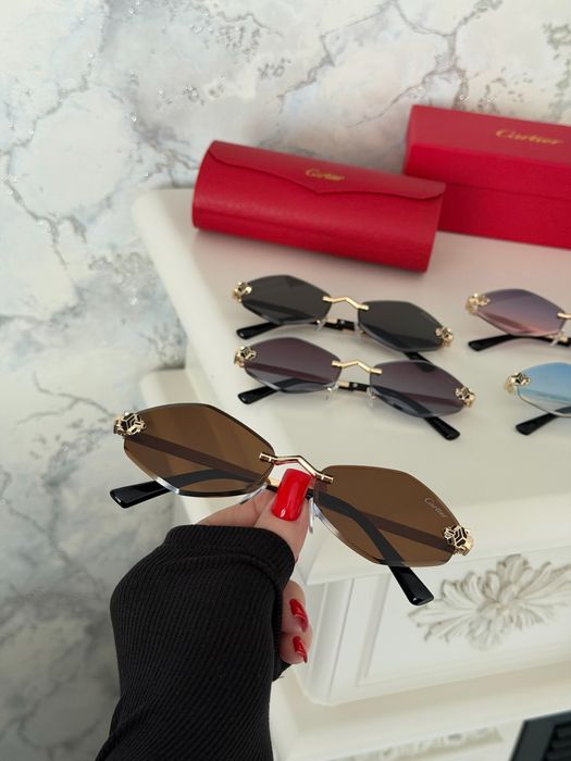 Солнцезащитные очки cartier полный комплект ромб
