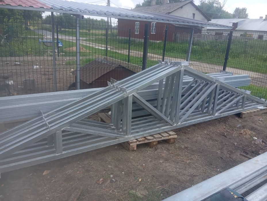 wiata hala bindra konstrukcja dźwigar podciąg 7.5x20