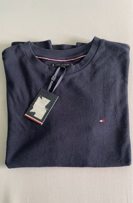 чоловіча синя футболка tommy hilfiger (crepe)