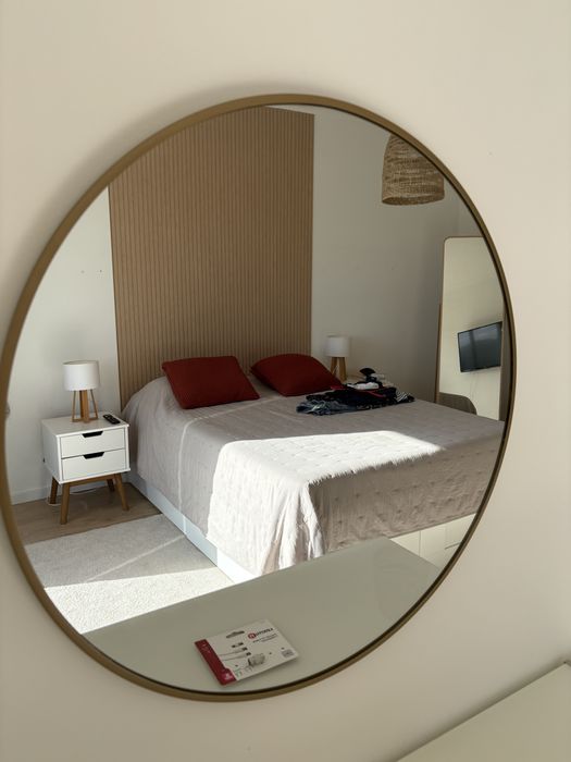 Espelho redondo dourado - Leroy Merlin