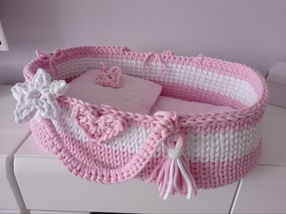 Kosz Mojżesza dla lalki łóżeczko nosidełko zabawka święta urodziny