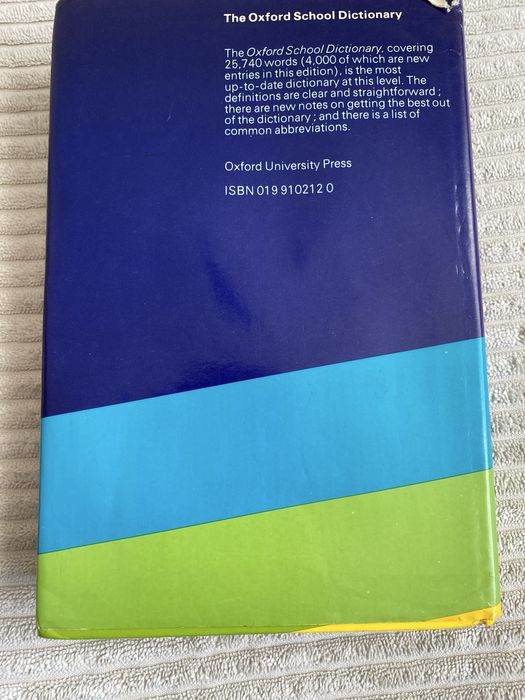 słownik The Oxford School Dictionary 1974