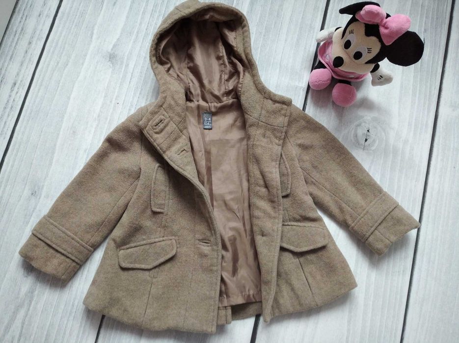 Płaszcz dziewczęcy zimowy 104 ZARA
