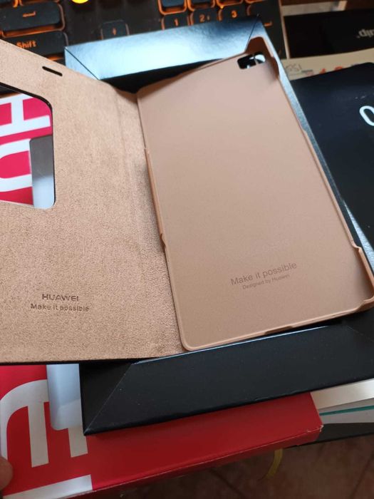 Capa flip Agenda original Huawei P8 Preto