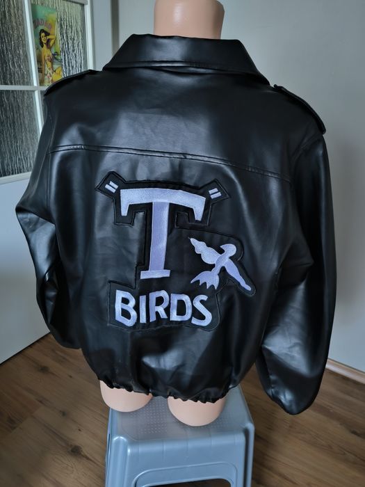 Smiffys Kurtka T-Birds Grease Jacket M czarna przebranie męska 50s 60s