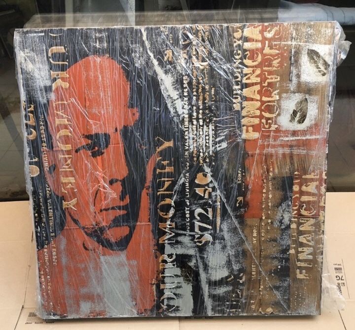 Telas quadros modernos contemporaneos Bruce Willis + Michael Douglas