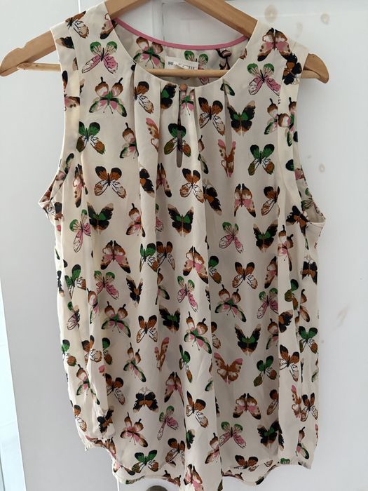 Elegancka zwiewna bluzka w motyle Holly & Whyte by Lindex rozmiar M