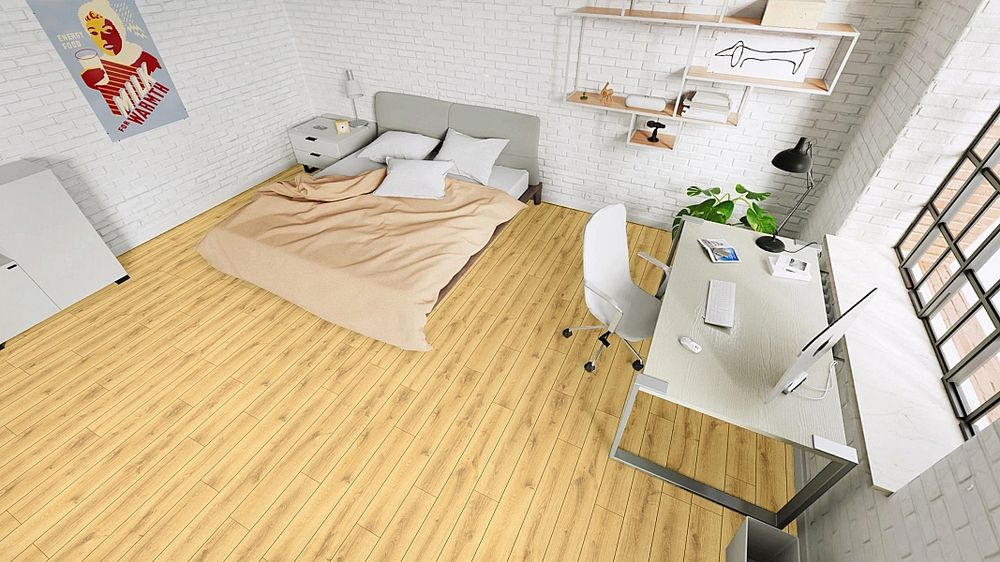 Panele podłogowe laminowane SWISS KRONO Dąb Vercelli D50584 AC4/8mm + torba STANLEY gratis przy zamówieniu powyżej 100m2