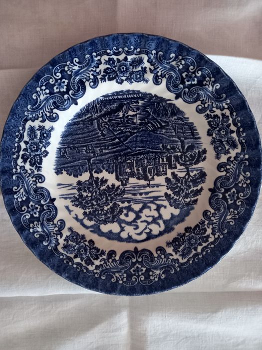 Prato loiça  inglesa em azul