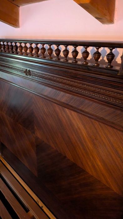 Cama casal 130x190 madeira maciça vintage artesanal