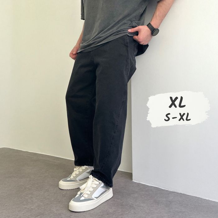 Джинси чоловічі широкі baggy/balloon jeans, штани баггі балони | Джинсы широкие мужские, штаны, джынсы беги 90 х реп rap sk8 | Розмір XL