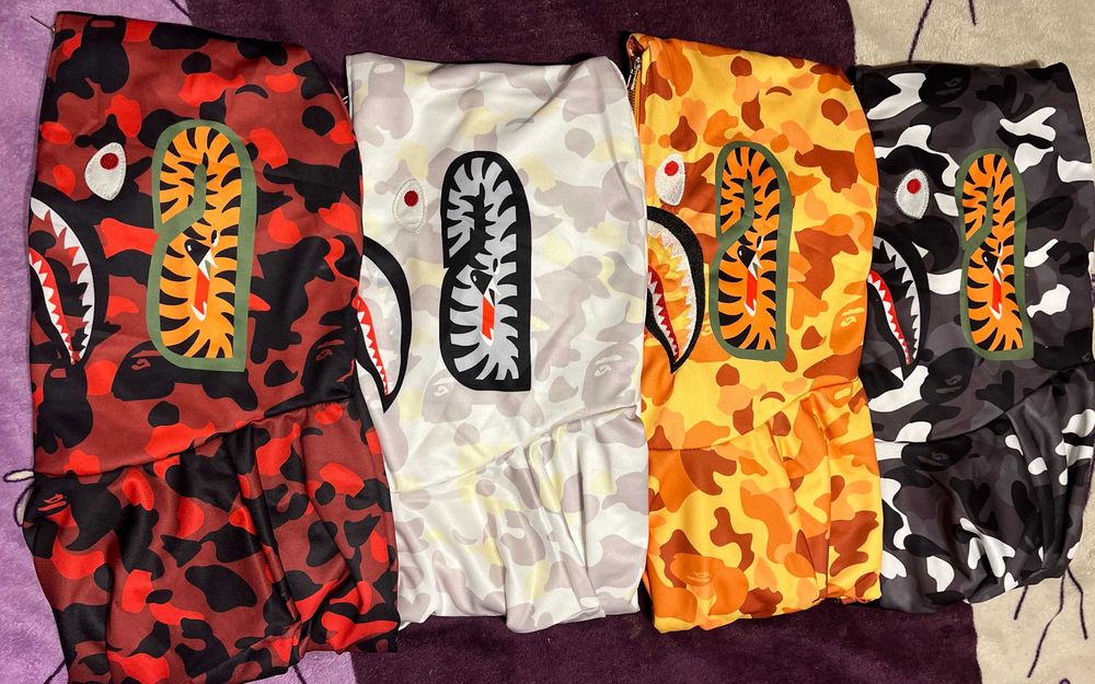 ‼️В НАЯВНОСТІ‼️Кофта Bape, худі бейп, зіпка Bape, Bape Shark