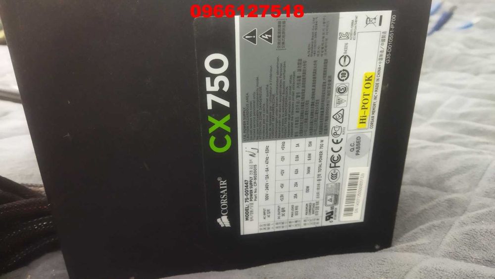 Блок питания Corsair CX750 750 Вт 80+ Bronze (CP-9020123-EU)