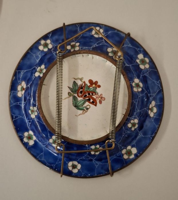 Dois pratos Esmalte de cantão séc. 18