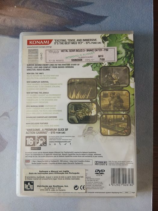 Metal Gear Solid 3 Snake Eater PS2