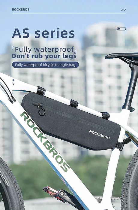 Sakwa rowerowa Rockbros AS-043 na rzepy 3l - czarna
