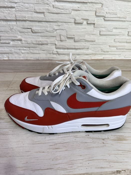 Шкіряні кросівки nike air max 1 martian sunrise