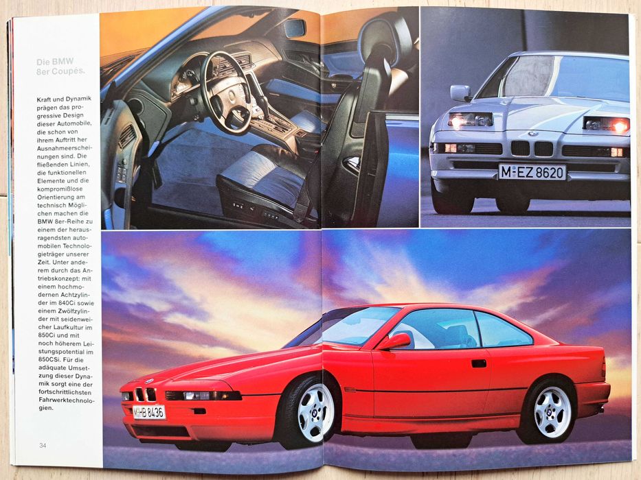 BMW Program 1994 - 3 E36, 5 E34, 7 E32, 8 E31 - prospekt 46 str. BDB