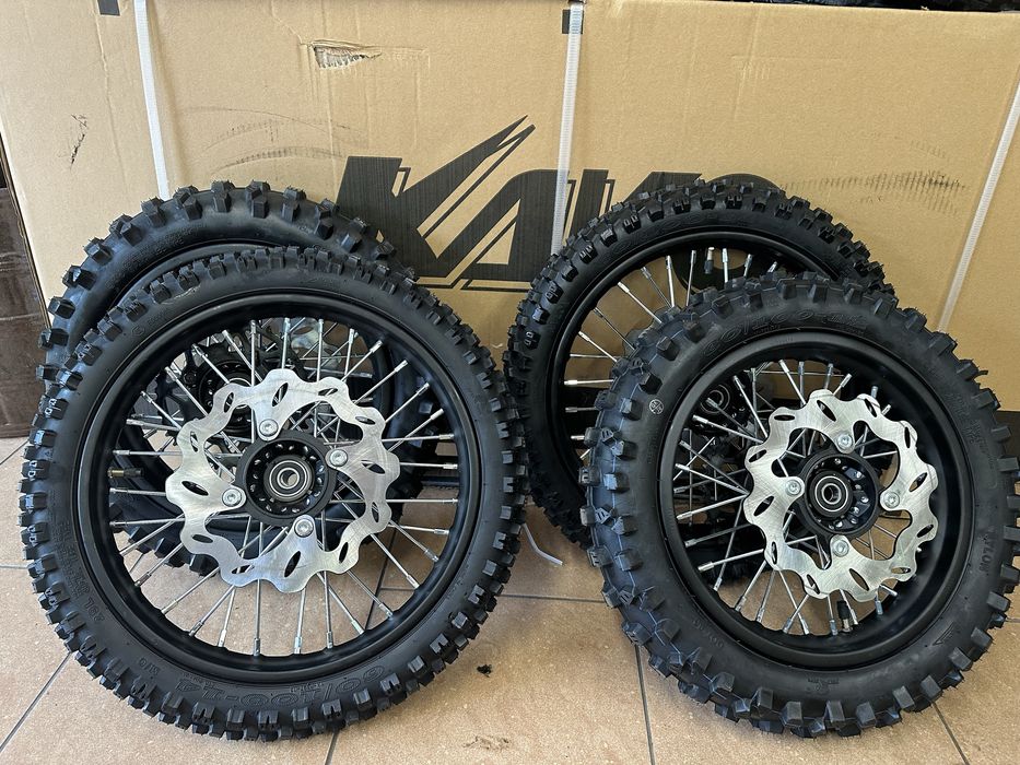 Komplet kół PITbike cross Mrf 14/12 nowe! opony - felgi - dętka