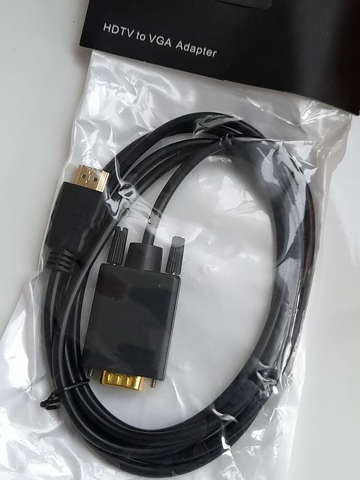 Кабель переходник HDMI to VGA адаптер для компьютера, ноутбука и др ...