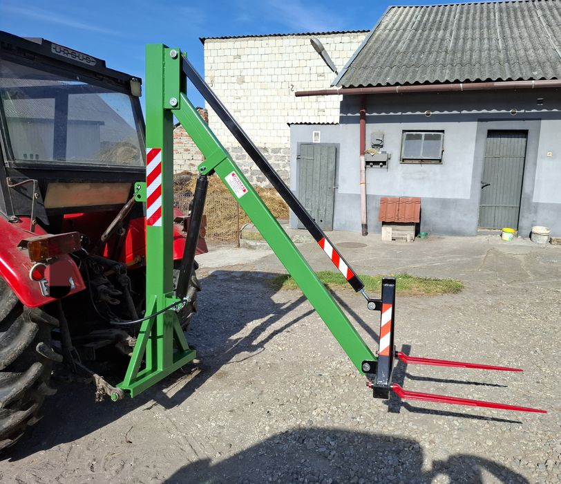 Nowy podnośnik do bel na tył ciągnika Dzwig 4m hydrauliczny do balotów