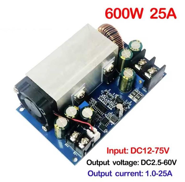 Przetwornica 600W STEP-DOWN wej 12-75V wyj 2.5-50V 25A