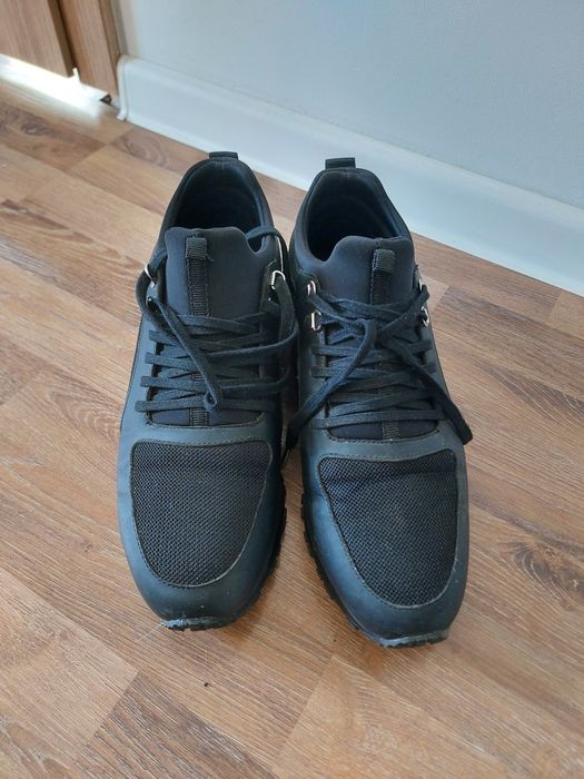 Mallet London buty męskie czarne sznurowane sneakersy