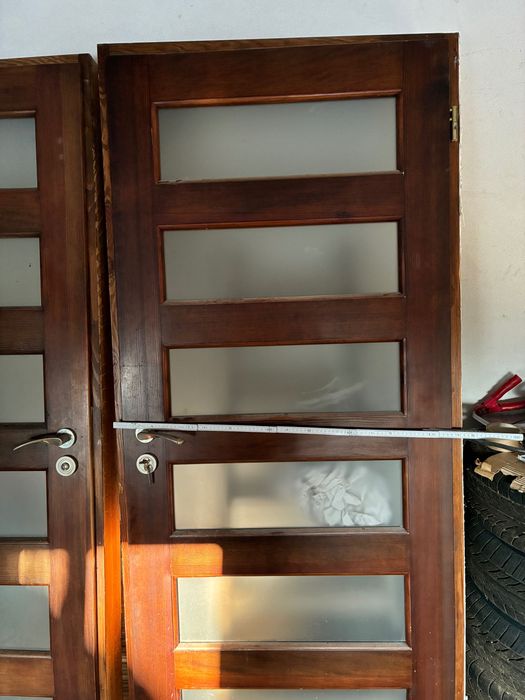 Drzwi drewniane szyby