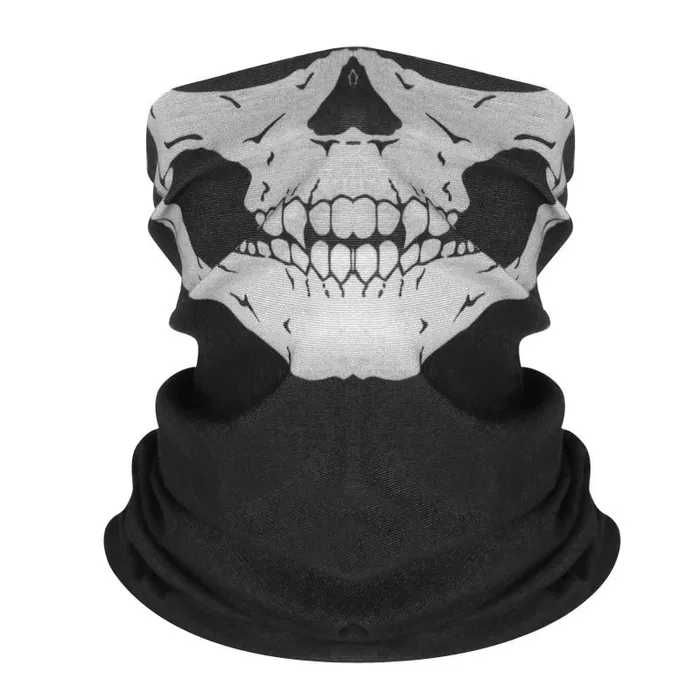Gola caveira, máscara facial, lenço, balaclava moto
