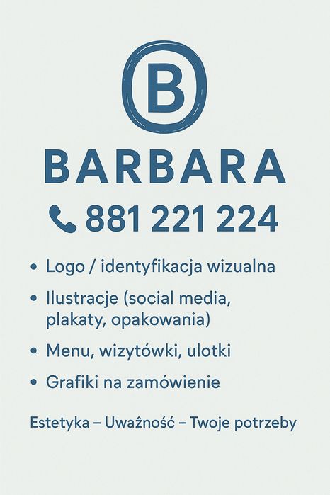 Grafiki - logo, identyfikacja wizualna, materialy reklamowe prowadzeni