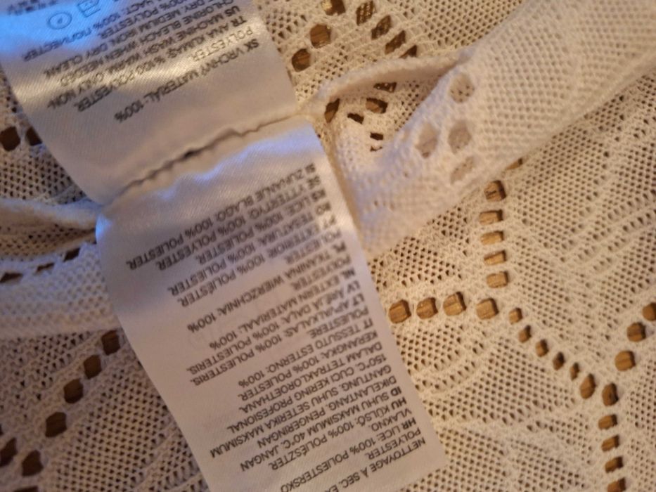H&M Narzutka sweter jak koronka roz 36 kremowa