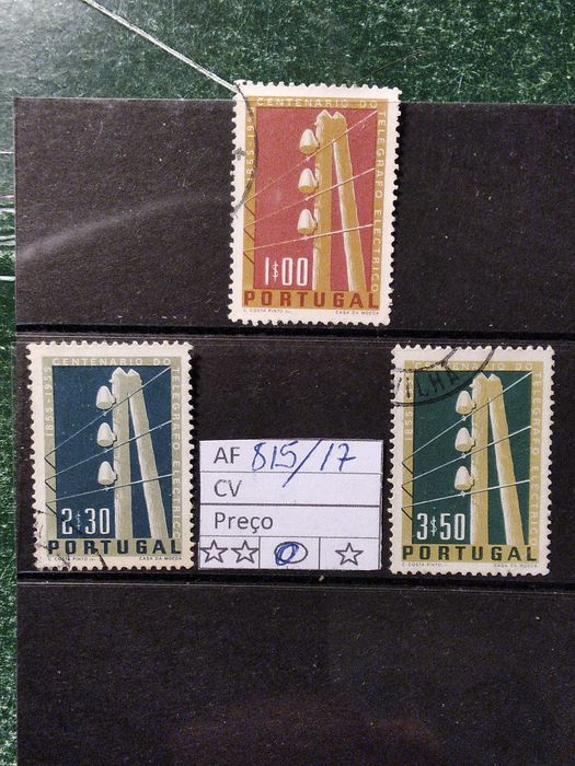 1955  1° Centenário Do Telégrafo Elétrico Em Portugal. U
