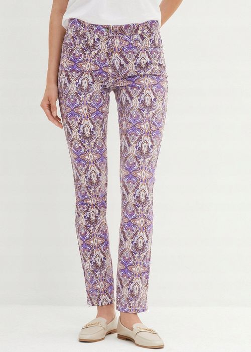 B.P.C spodnie ze stretchem w kolorowe wzory r.42