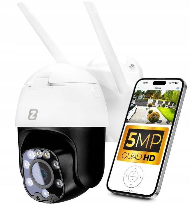 Obrotowa Kamera Zewnętrzna  IP WIFI 3X ZOOM 5MPx 2K