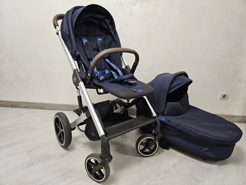 Коляска 2 в 1 Cybex Balios S Lux  Ocean Blue синій
