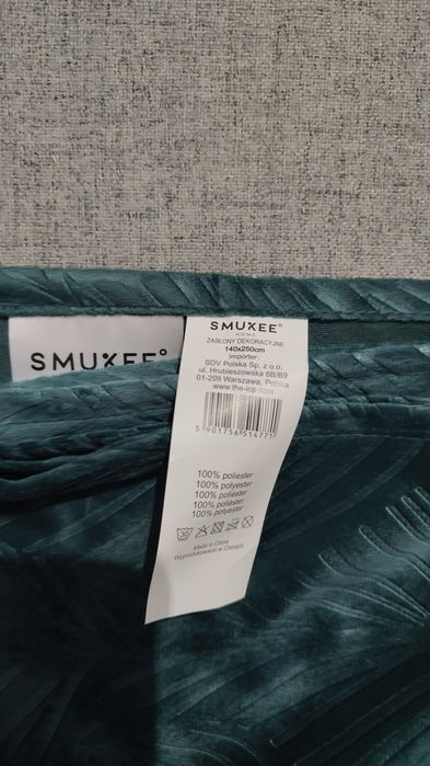 Zasłony Smukee butelkowa zieleń