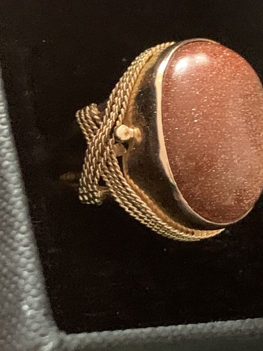 Pierscionek piasek pustyni zloto 585